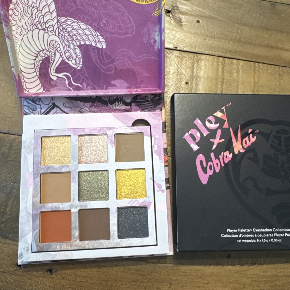 Pley Beauty Cobra Kai Limited Edition Eyeshadow Palette NIB 9 Shades Palette